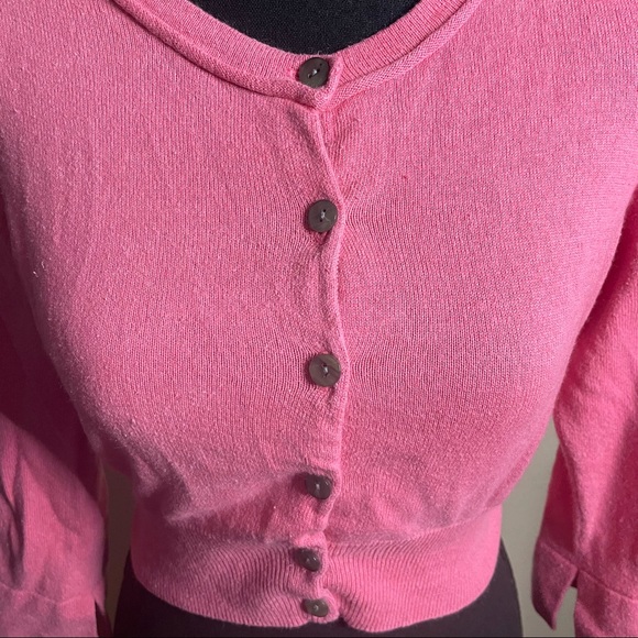 Moda International Girls' Pink X-Large Crop Cardigan - Picture 6 of 10